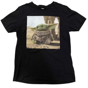 Old Navy Disney The Mandalorian Grogu Graphic T-Shirt Black Men's Size‎ Medium
